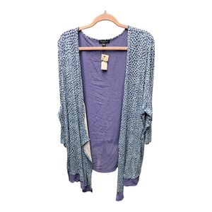 Lane Bryant Purple Leopard Print Women's Cardigan